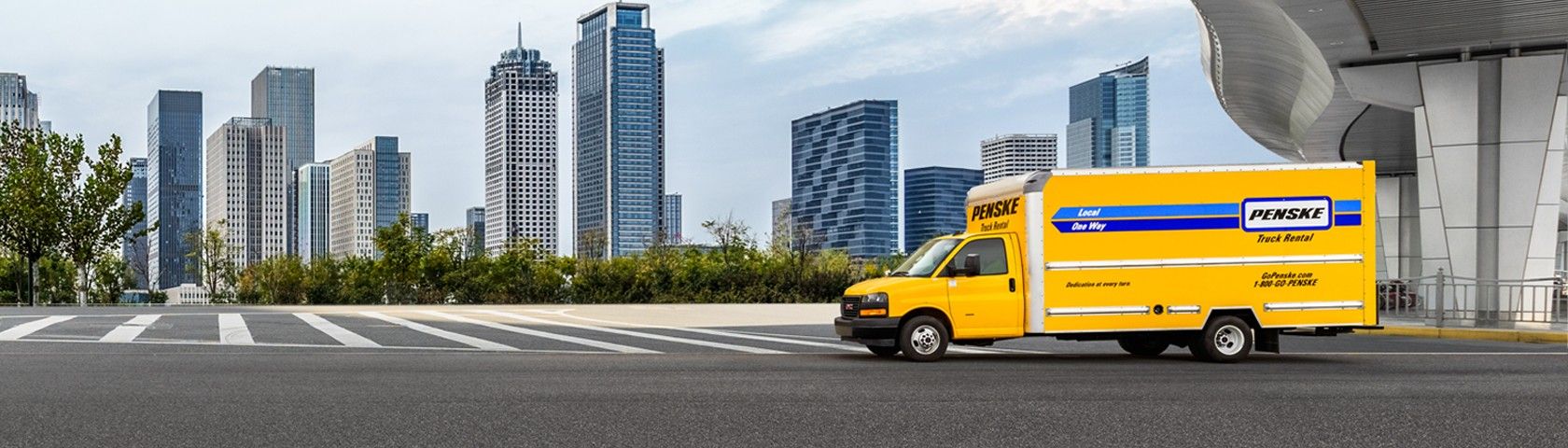 Penske Box Truck parked in a city